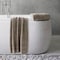 Hastings Home 2-piece Luxury Cotton Towel Set, Bath Sheet Made from 100% Zero Twist Cotton, (Taupe/Black) 591017QII - alternate 2